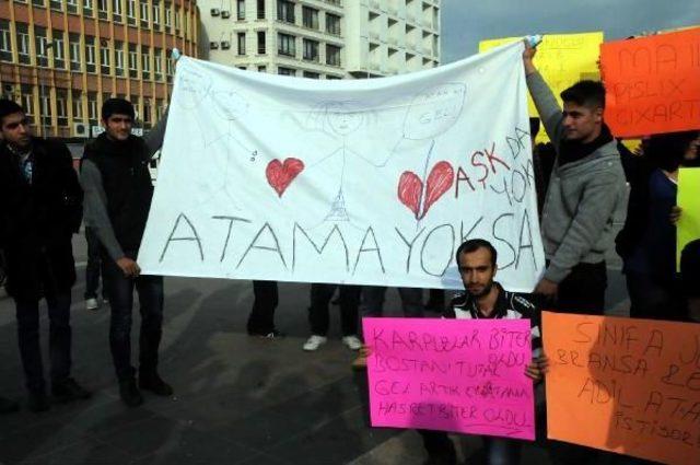 Atanamayan &Ouml;ğretmenlerden Diyarbakir da Protesto 1