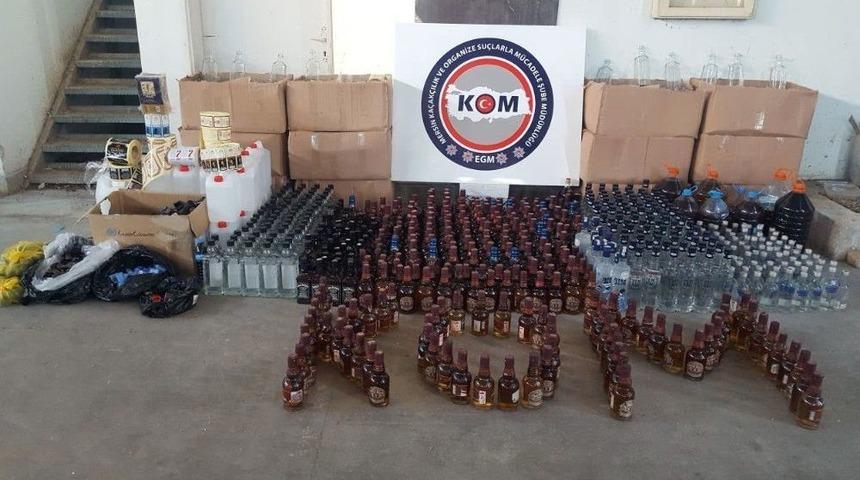 Sahte İ&ccedil;ki İmalatı Yapılan Eve Şok Operasyon