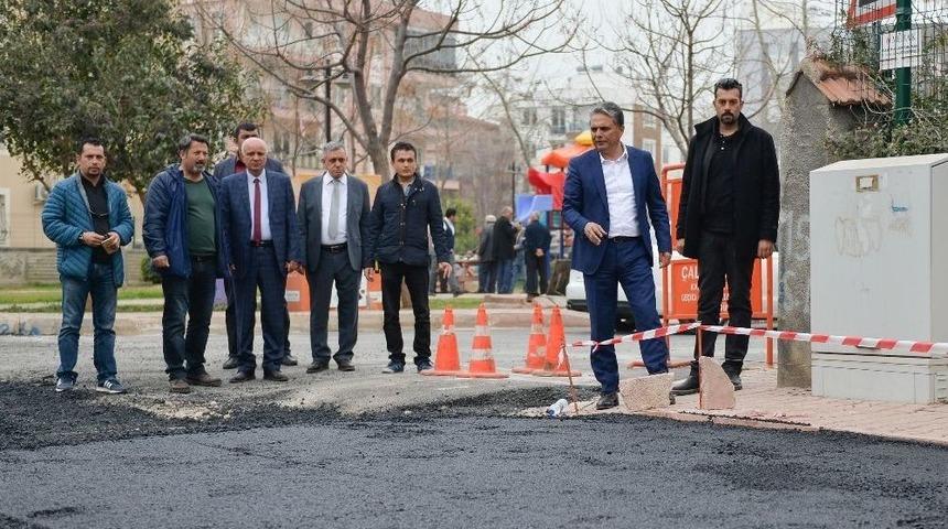 Başkan Uysal, Asfaltlama &Ccedil;alışmalarını İnceledi