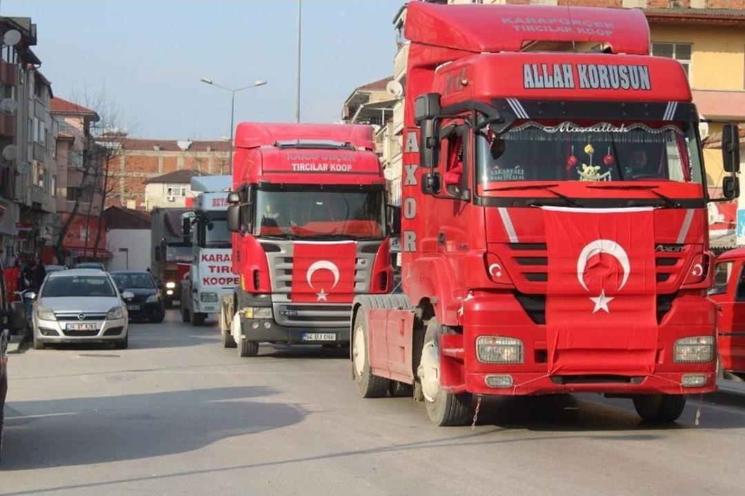 Tırcılar&rsquo;dan Afrin&rsquo;de G&ouml;rev Yapan Askerler İ&ccedil;in Konvoy