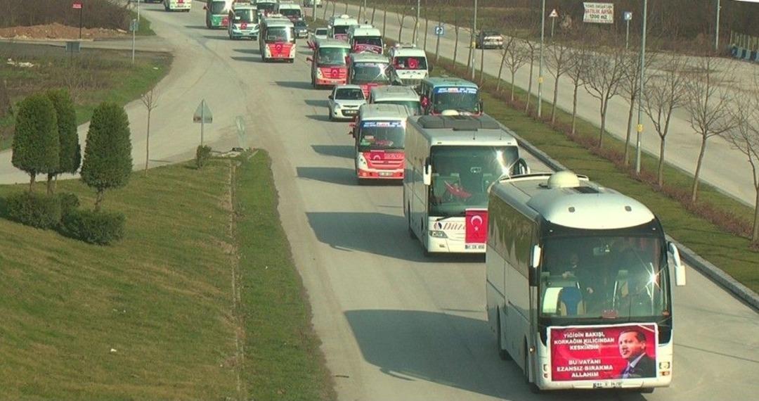 D&uuml;zce&rsquo;de Mehmet&ccedil;ik&rsquo;e Konvoylu Destek