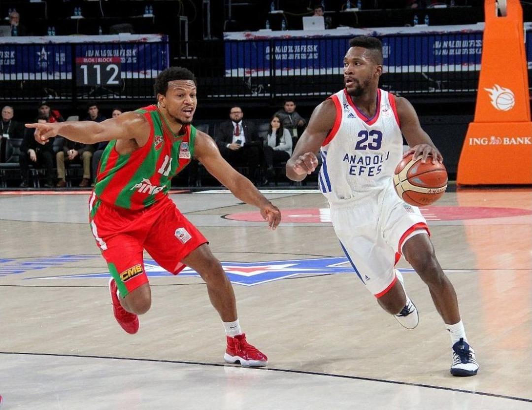 Tahincioğlu Basketbol S&uuml;per Ligi: Anadolu Efes: 89 - Pınar Karşıyaka: 77