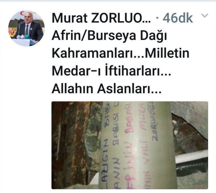 Afrin’den Vali Zorluoğlu’na Mesaj