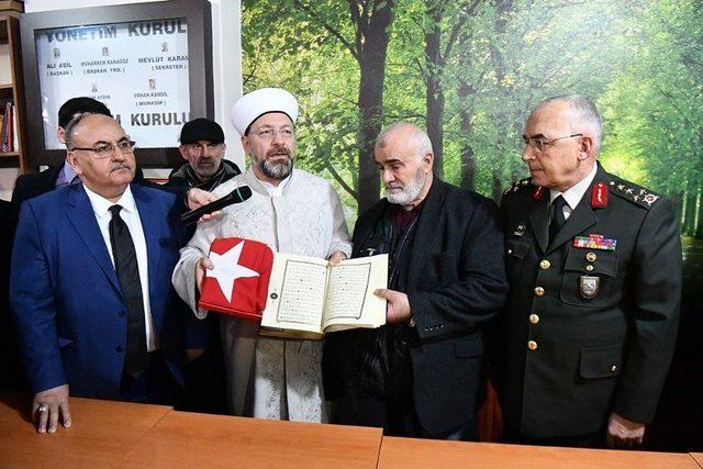 Diyanet İşleri Başkanı Erbaş’tan Afrin Şehidi Fatih Mehmethan’ın Ailesine Taziye Ziyareti