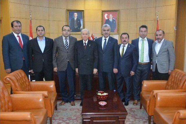 Ankarag&uuml;c&uuml;&rsquo;nden Mhp Başkanı Bah&ccedil;eli&rsquo;ye Ziyaret 1