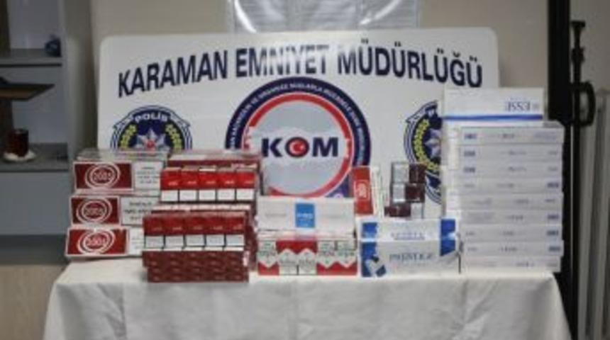 Karaman&rsquo;da G&uuml;mr&uuml;k Ka&ccedil;ağı Yedi Bin Paket Sigara Ele Ge&ccedil;irildi