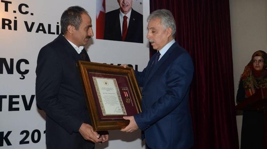 Hakkari’de Devlet Övünç Madalyası Ve Beratı Tevcih Töreni