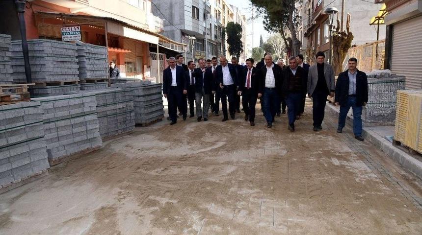 Başkan Erg&uuml;n &Ccedil;alışmaları Yerinde İnceledi