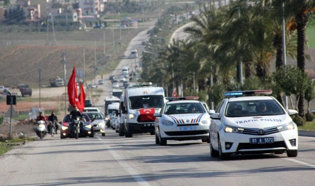 İdlib Şehidi Y&uuml;zlerce Konvoyluk Ara&ccedil;la Son Yolculuğuna Uğurlandı