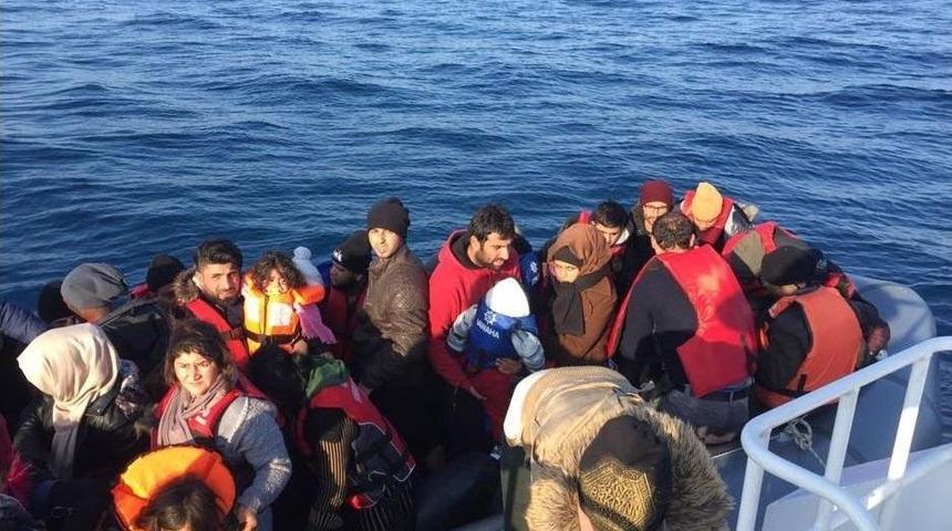 Yunan Adalarına Ge&ccedil;meye &Ccedil;alışan 108 G&ouml;&ccedil;men Yakalandı