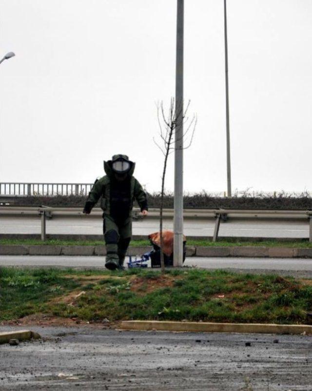 Fünyeyle Patlatılan Şüpheli Poşetten Çöp Çıktı