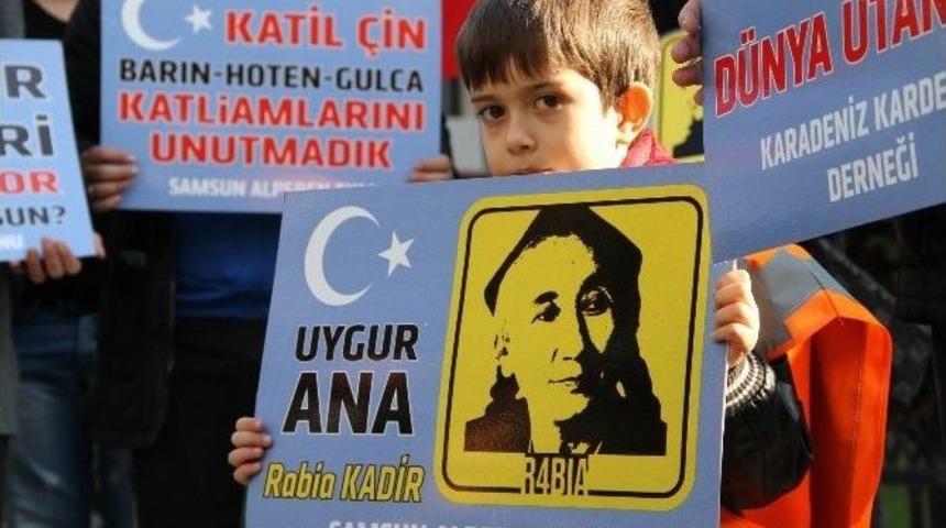 Çin Zulmü Samsun’da Protesto Edildi