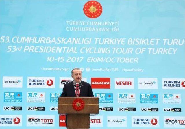 Fotoğraflar//cumhurbaşkanı Erdoğan; Spora Ve Özellikle Bisiklet Sporuna Verdiğimiz Desteği Devam Ettireceğiz