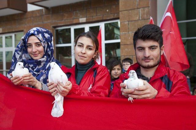 Ahlatlı Gençlerden Mehmetçiklere Güvercinle Mektup