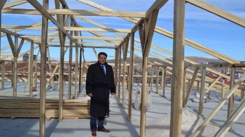 İl&ccedil;e Milli Eğitim M&uuml;d&uuml;r&uuml; Kocag&ouml;z, Okul İnşaatında İncelemelerde Bulundu