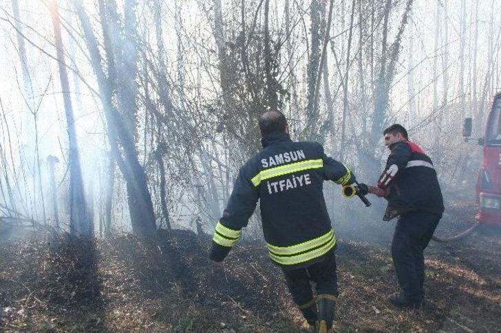 Çarşamba’da 3 Ayrı Yerde Yangın G1