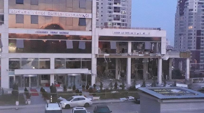 Ankara Vergi Dairesi&rsquo;ndeki Patlamanın Bilan&ccedil;osu G&uuml;n Ağarınca Ortaya &Ccedil;ıktı