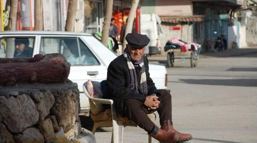 Yaşlı Adam Kavşak Ortasında G&uuml;neşlendi