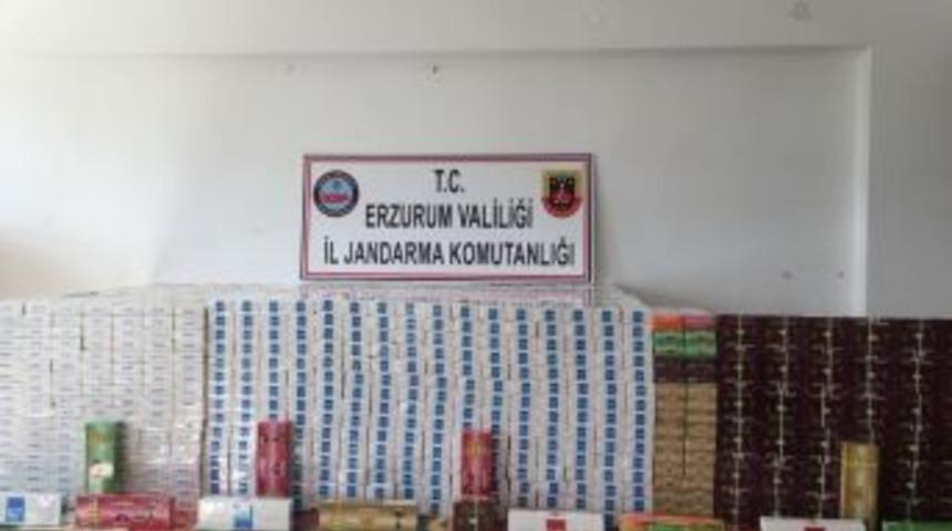 Erzurum’da 22 Bin 700 Paket Kaçak Sigara İle 37 Bin Gram Tütün Ele Geçirildi