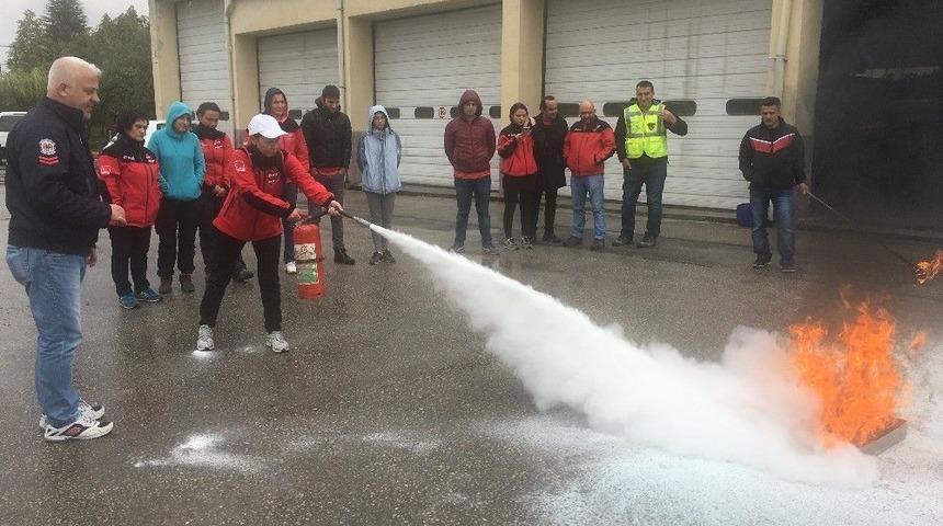 Dorlion Arama Ve Kurtarma Derneği &Uuml;yeleri Yangın Eğitimi Aldı
