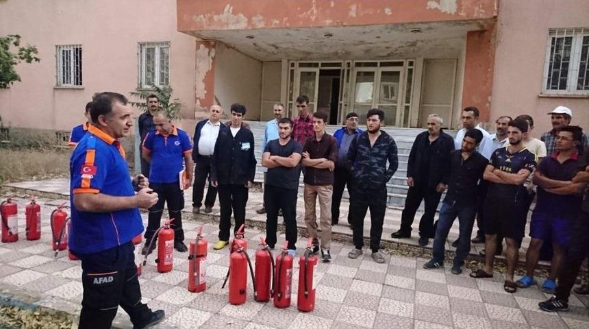 Bing&ouml;l&rsquo;de Yangın Tatbikatı