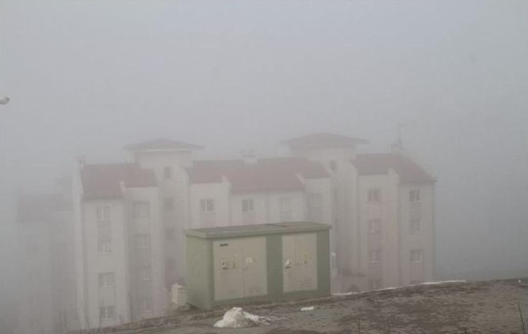 Van&rsquo;da Yoğun Sis Y&uuml;sek Kesimlerde Hayatı Olumsuz Etkiledi