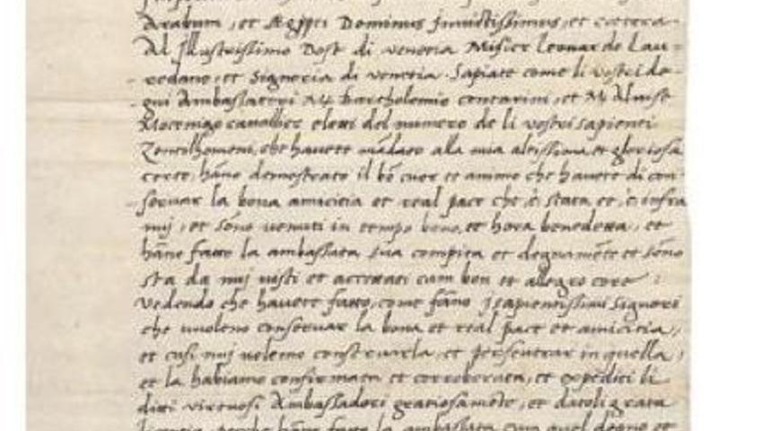 Venedik Arşivleri Sempozyum İ&ccedil;in A&ccedil;ıldı