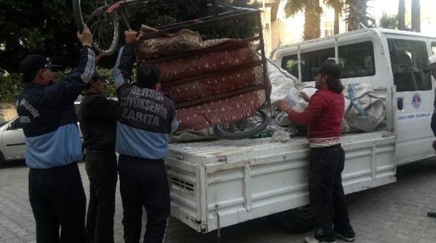 Yenişehir&rsquo;de Kaldırım İşgallerine Son Veriliyor