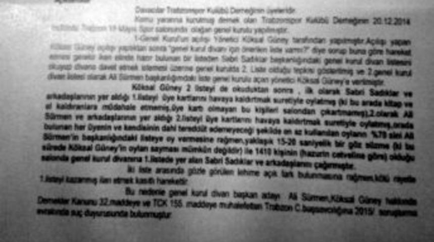 Trabzonspor Genel Kurulu Yine Mahkemelik