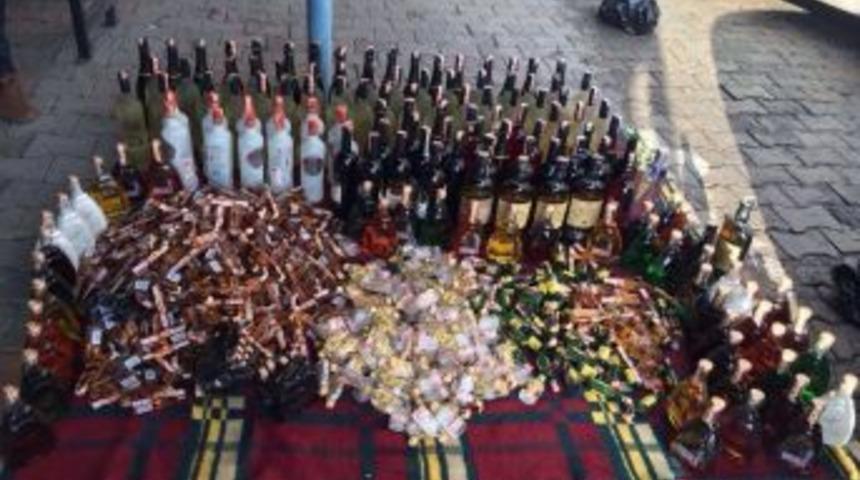 Oltu&rsquo;da 689 Adet Ka&ccedil;ak İ&ccedil;ki Ele Ge&ccedil;irildi