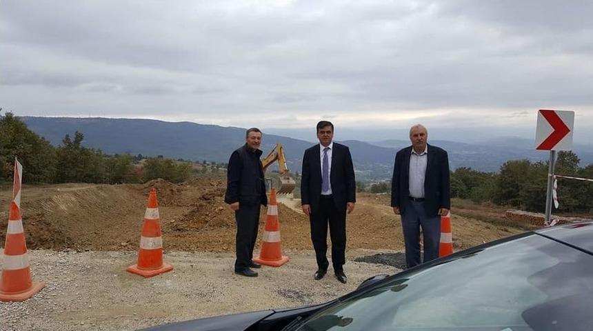 Başkan Yal&ccedil;ın, Ahı Dağı Yolundaki &Ccedil;alışmaları İnceledi