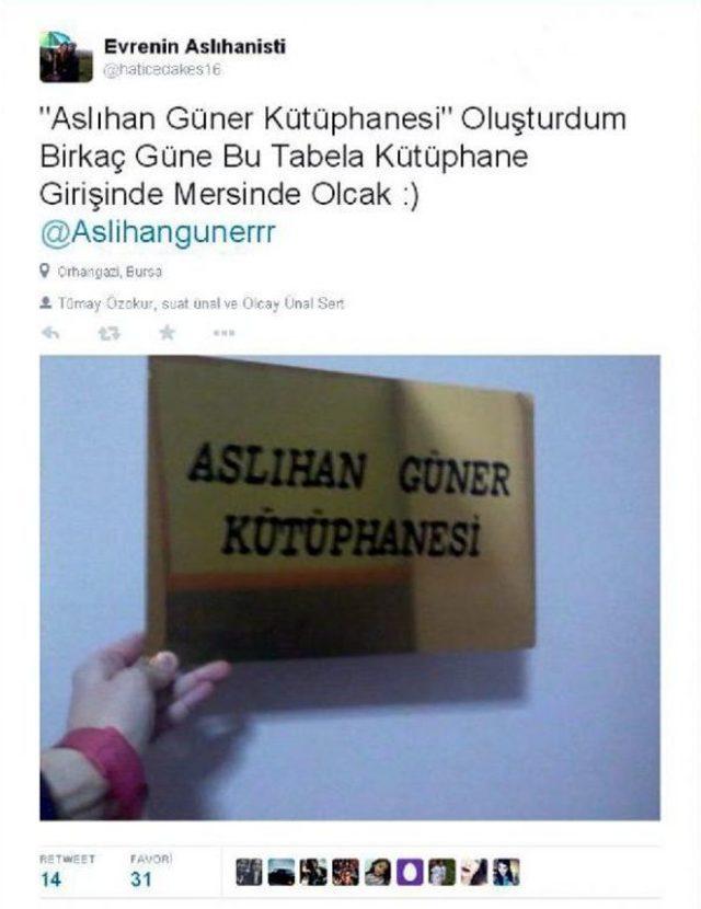 Liseli Hayranından Aslıhan G&uuml;ner&rsquo;E Ormandan Sonra K&uuml;t&uuml;phane 3