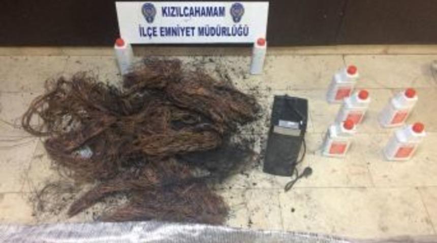 Kızılcahamam&rsquo;da Kablo Hırsızlarına Su&ccedil;&uuml;st&uuml;