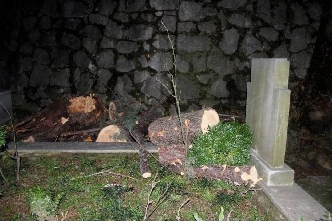 Lodos Mezarlıklarda Hasara Yol A&ccedil;tı