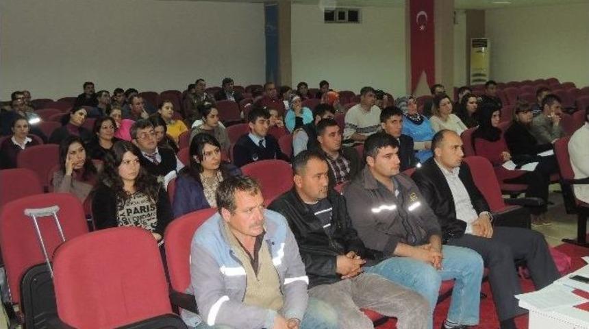 Aksu Belediyesi&rsquo;nde Taşeron Personeli İş G&uuml;venliği Eğitimi Verildi