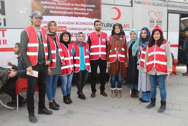 Elazığlı Vatandaşlardan Afrin’deki Askerler İçin Kan Bağışı