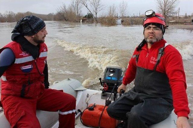 Edirne’de Sel Ve Su Taşkını Nehirden Görüntülendi