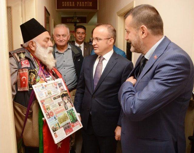 Turan&rsquo;dan, Mhp İl Başkanı Pınar&rsquo;a Ziyaret 1