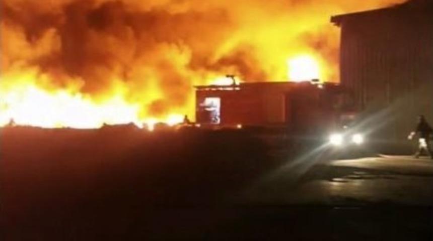 Sakarya&rsquo;da Geri D&ouml;n&uuml;ş&uuml;m Fabrikası Alev Alev Yandı