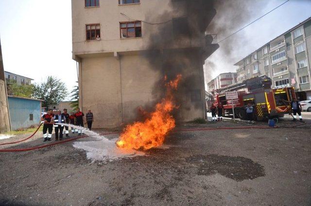 Iğdır’da Yangın Tatbikatı