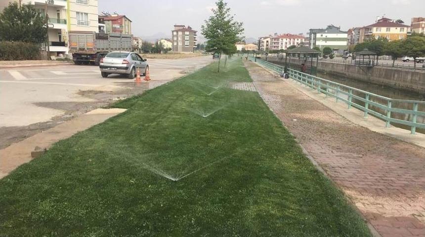 Beyşehir&rsquo;de Parklarda Otomatik Sulama Sistemi Tasarrufu