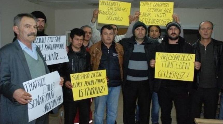 Sabuncubeli T&uuml;neli&rsquo;nde &Ccedil;alışan İş&ccedil;iler Eylem İ&ccedil;in Ankara Yolunda