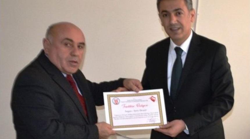 G&ouml;revleri Sona Eren M&uuml;tevelli Heyete Teşekk&uuml;r Belgesi