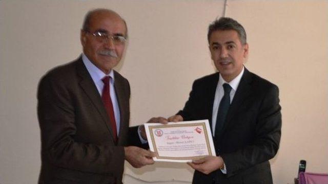 G&ouml;revleri Sona Eren M&uuml;tevelli Heyete Teşekk&uuml;r Belgesi 2