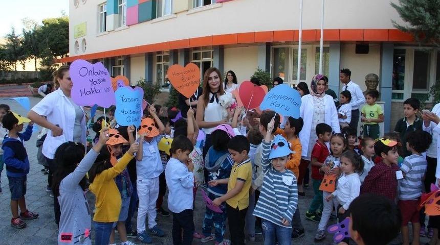 &Ouml;ğrencilere Hayvan Sevgisi Anlatıldı