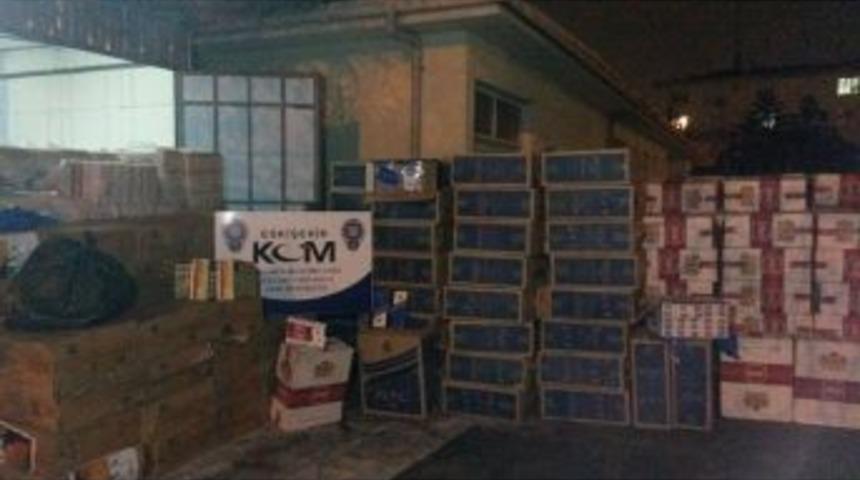 Eskişehir&rsquo;de Ka&ccedil;ak Sigara Operasyonu