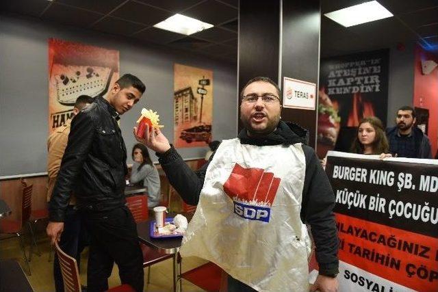 Sdp’liler Burger Kıng’i İşgal Etti