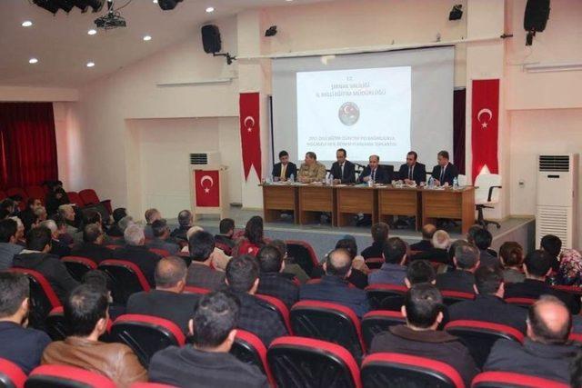 Şırnak’ta Uyuşturucu Maddelerle Mücadele Ve Güvenlik Toplantısı Yapıldı