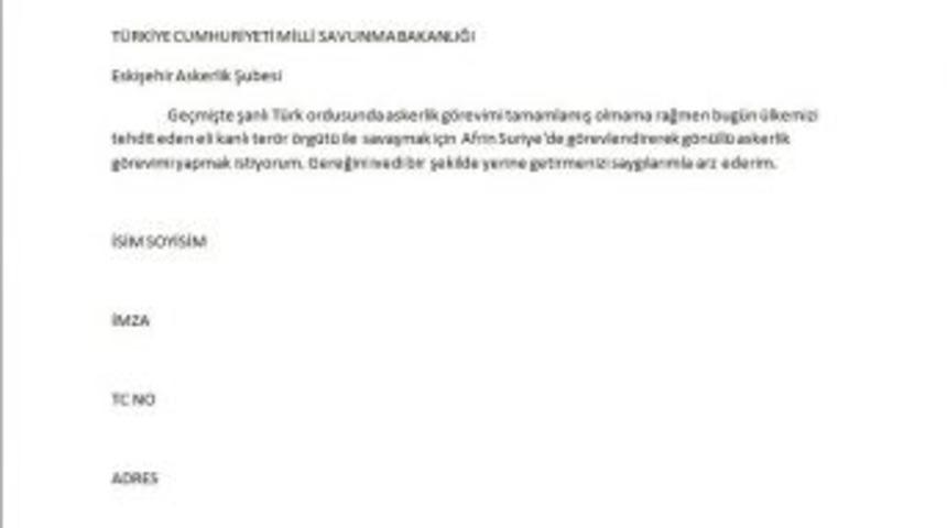 Askere Gitmek İ&ccedil;in Dilek&ccedil;e Dolduruyorlar