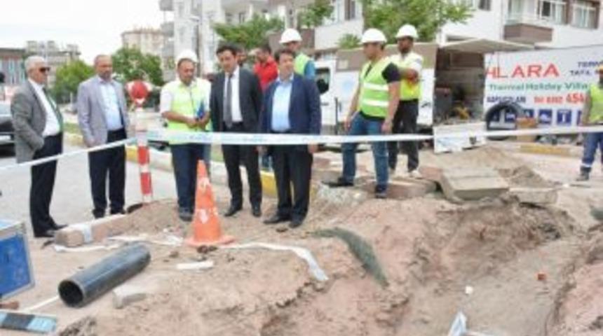 Aksaray&rsquo;a 850 Metre Yağmur Suyu Hattı Yapıldı